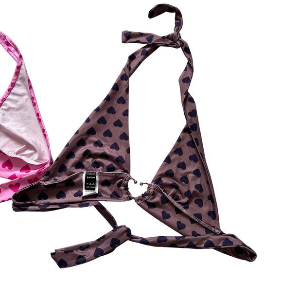 Juniors SHEIN heart tie cropped tops 2-pack size large Rue - Picture 5 of 7